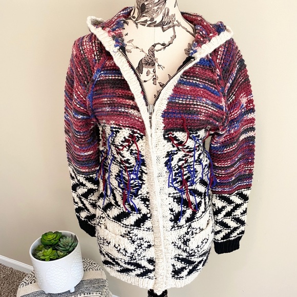 Isabel Marant pour H&M Sweaters - Isabel Murant Pour H&M hooded knit Cardigan boho